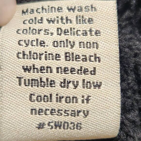 Jackson Hole full zip hoodie faux sherpa lining size XL black white heathered - Picture 6 of 6